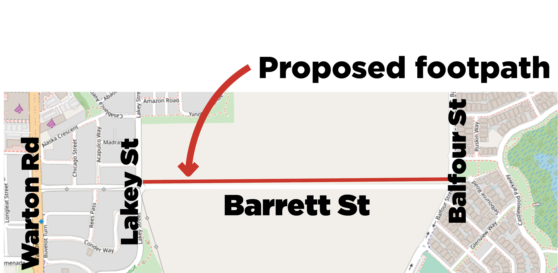 Works have commenced on the Barrett St footpath! Main Image
